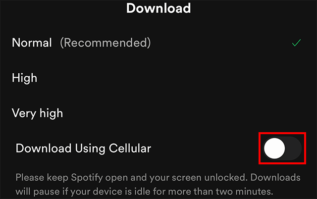 Spotify met 4g downloaden