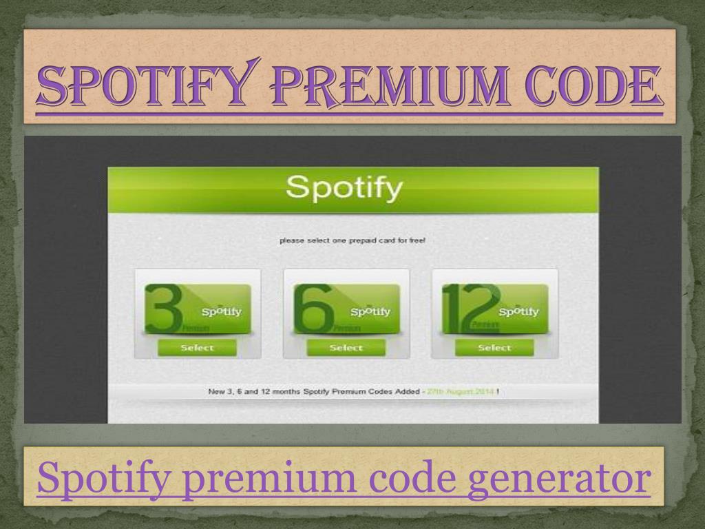 Spotify premium gift card generator
